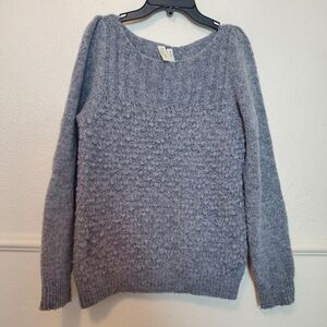 Meadow Rue By Anthropologie Cozy Gray Sweater Made In Italy Size S